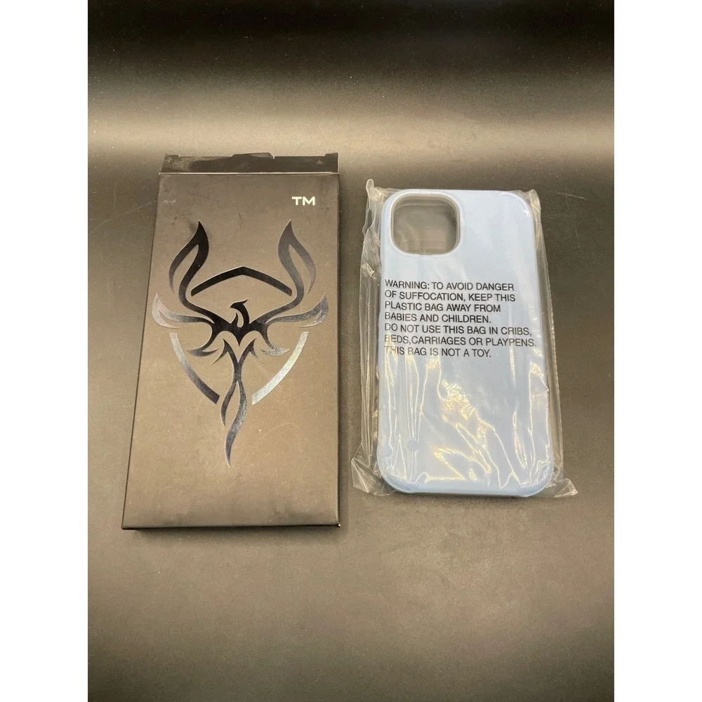 Team Luxury Phoenix Shield iPhone 15 Case Sky Blue Gray Ultra Impact Resist NEW